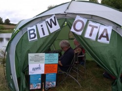 Main op shelter with John G1OQV operating & Neil M6CUE on logging & Network Radio