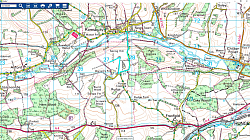 Route to GB1RY from the B4192 following the light blue line on the map.