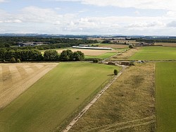 Our operating position (right centre of shot) on the old main runway running l-r, the old taxi ways from top-bottom of shot.