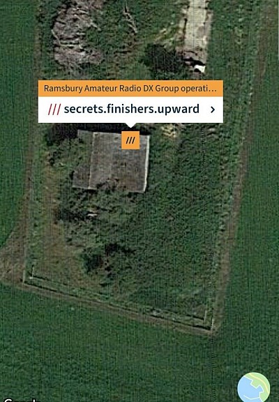 What 3 Words directions to Ramsbury Amateur Radio DX Group operating site.